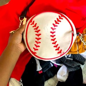 Betsey Johnson baseball purse